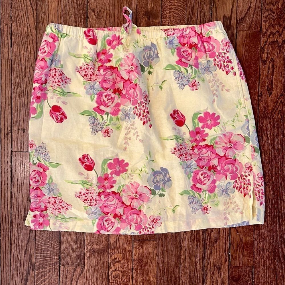 EUC Sz M/L Field Gear Lined Linen Skirt